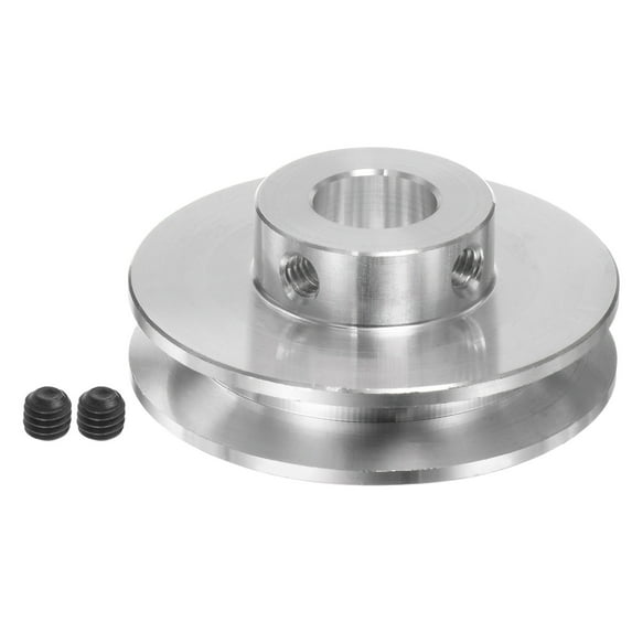 Uxcell V-Type Pulley 10mm Bore 41mm Outer Dia Single Groove Aluminum Alloy for 4-5MM PU Round Belt