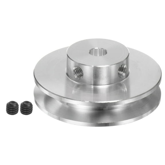 Uxcell V-Type Pulley 6mm Bore 41mm Outer Dia Single Groove Aluminum Alloy for 4-5MM PU Round Belt