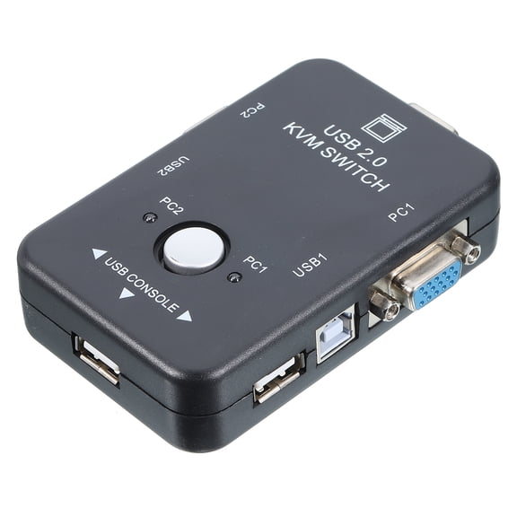 Uxcell VGAx2 to VGAUSB-BUSBx2 Adapter KVM Computer Switch VGA Manual Switch 2 in 1 USB Interface Printer, Computer