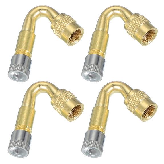 Uxcell Valve Stem Extension, Universal Tire Valve Stem Extenders Adaptor Compatible for Cars Bicycles Motorcycles Gold