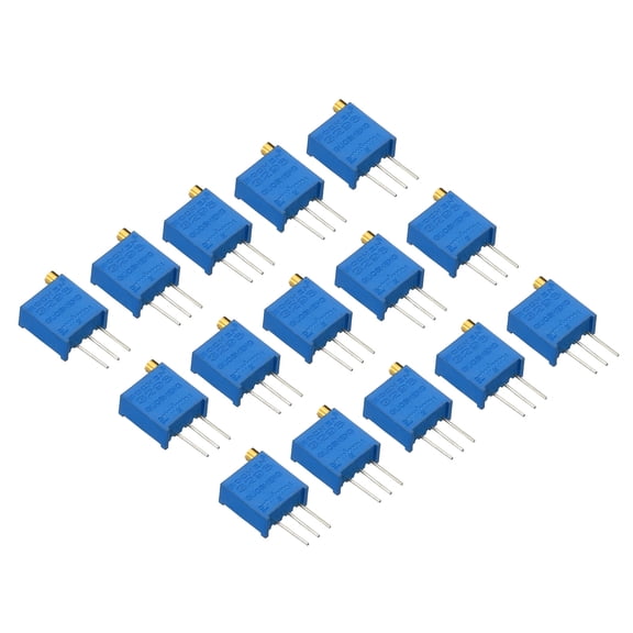 Uxcell Variable Resistor Assorted Kit 15pcs 100 to 500K Ohm Trimmer Potentiometer