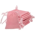 thumbnail image 1 of Uxcell Velvet Jewelry Bags with Drawstrings for Jewelry Candy Christmas Party Pink 2 x 3 Inch, 1 of 7