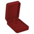 thumbnail image 1 of Uxcell Velvet Necklace Box Single Slot Vintage Jewelry Holder for Wedding Style 2, Dark Red, 1 of 5