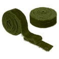 thumbnail image 1 of Uxcell Velvet Ribbon, Handmade Frayed Raw Edge Thick Fringe Ribbon for Gift Wrapping Glass Green, 1 of 6