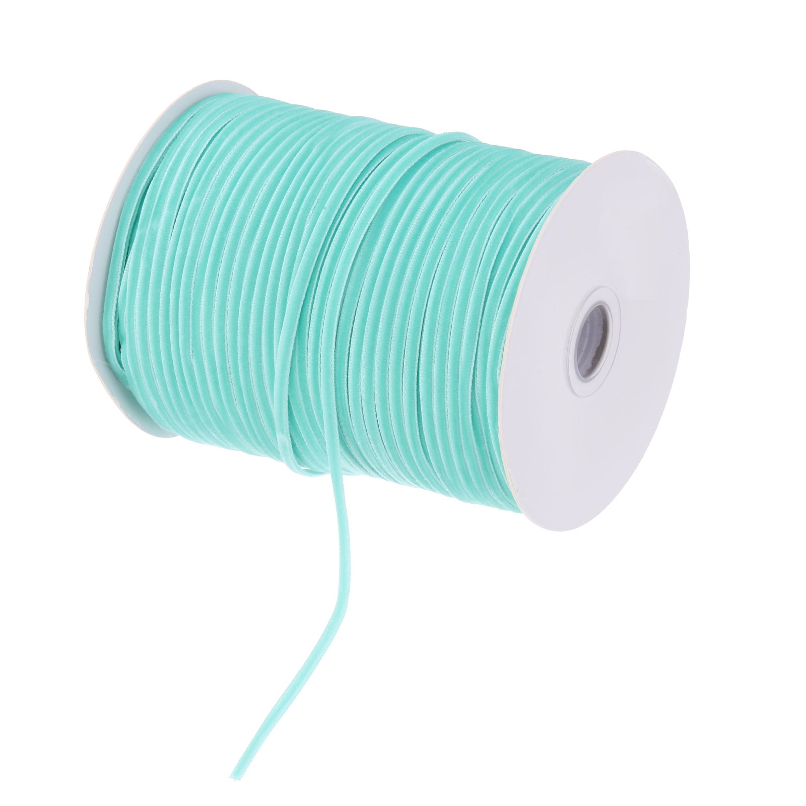 Uxcell Velvet Ribbon Gift Wrapping 200 Yard x 1/8 Inch Lake Blue Single Face Velvet Ribbon Roll for DIY Bouquets Wedding