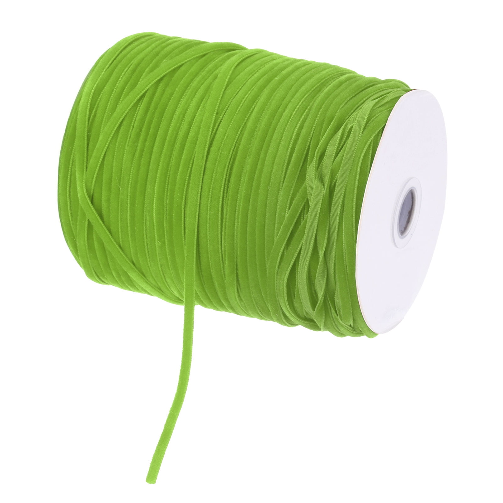 Uxcell Velvet Ribbon Gift Wrapping 200 Yard x 1/8 Inch Light Green Single Face Velvet Ribbon Roll for DIY Bouquets
