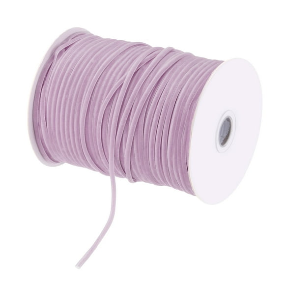Uxcell Velvet Ribbon Gift Wrapping 200 Yard x 1/8 Inch Light Purple Single Face Velvet Ribbon Roll for DIY Bouquets