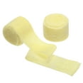 thumbnail image 1 of Uxcell Velvet Ribbon, Wide Handmade Frayed Raw Edge Thick Fringe Ribbon for Gift Wrapping Light Yellow, 1 of 6