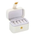 thumbnail image 1 of Uxcell Velvet Ring Box, 4 Slots Travel Ring Box Jewelry Holder Portable Mini Jewelry Case for Rings, White, 1 of 6