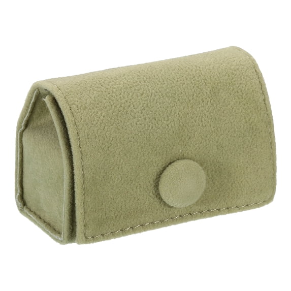 Uxcell Velvet Ring Box, Travel Ring Box Jewelry Holder Portable Mini Jewelry Case Organizer for Rings, Green