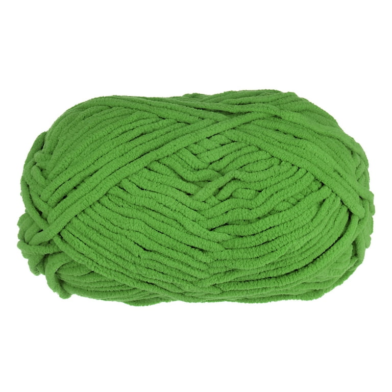 Uxcell Velvet Yarn Blanket Yarn 100g/3.5oz Polyester Soft Knitting Chenille  Yarn Dark Green 
