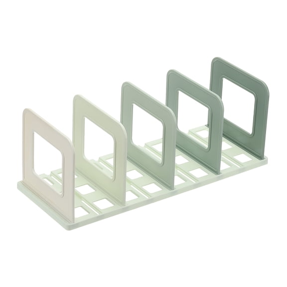 Uxcell Vertical Sorter for Desk, 4 Slots Plastics Adjustable File Organizer Desktop File Sorter Organizer for Office Desk Kitchen Shelf Storage Holder Paper Mail, Green