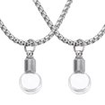 thumbnail image 1 of Uxcell Vial Necklace, 2Pcs Flask Glass Container Necklace, Silver Tone, 1 of 7