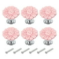 thumbnail image 1 of Uxcell Vintage Floral Cabinet Knobs Ceramic Round Drawer Knobs Dresser Knobs Door Hardware Pull Handles Pink 6, 1 of 7