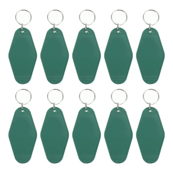 Uxcell Vintage Motel Keychain Blank Hotel Keychain Rhombus Retro Key Tag Dark Green