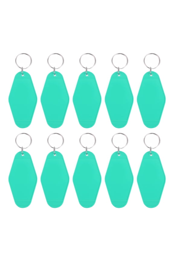 Vintage Motel Keychain Blank Hotel Keychain Rhombus Retro Key Tag Mint