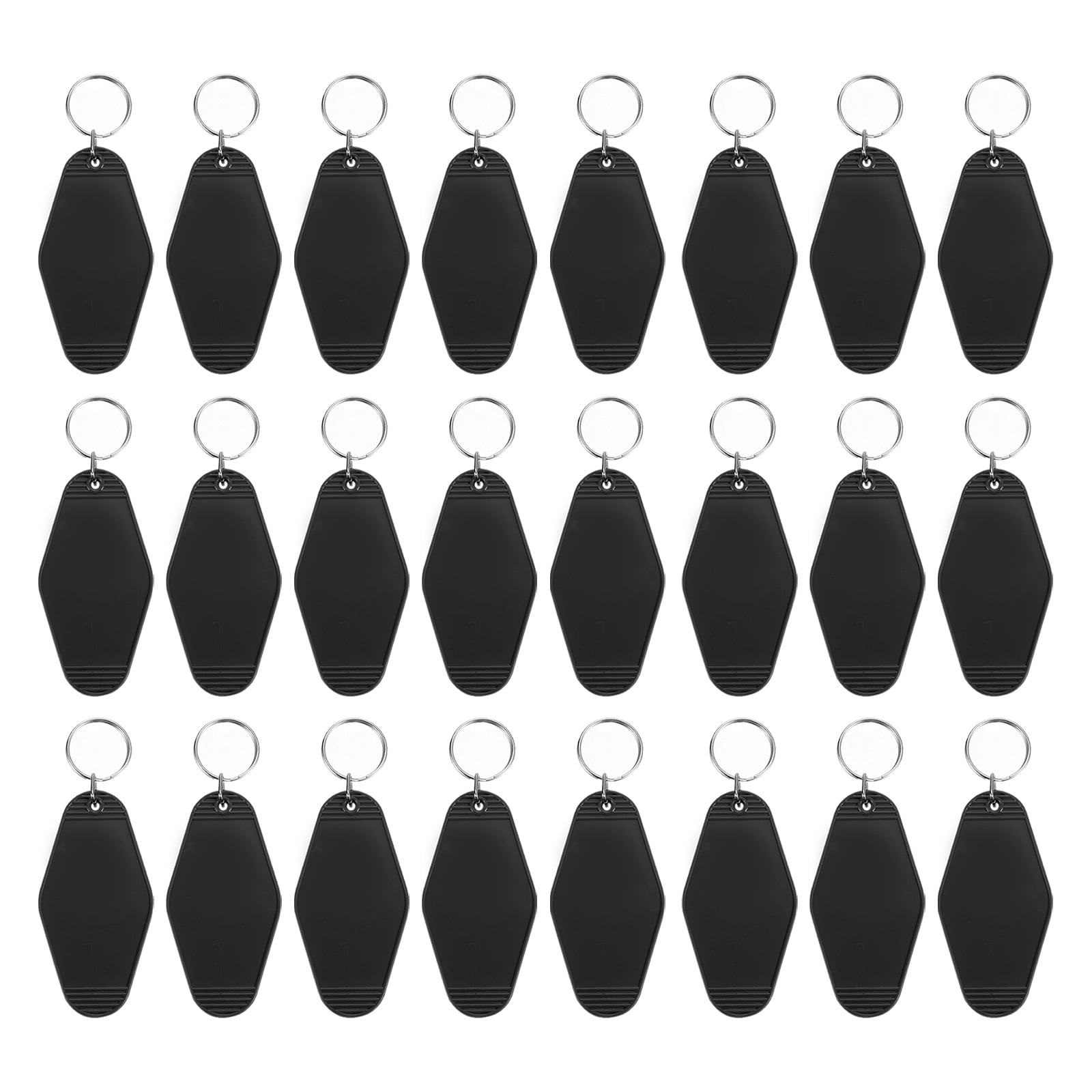 Uxcell Vintage Motel Keychain Blank Hotel Keychain Rhombus Retro Key Tags Black