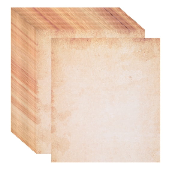 Uxcell Vintage Paper, Parchment Paper Standard Printer Paper Double-sided Old Aged Paper for Scrapbooking White Yellow
