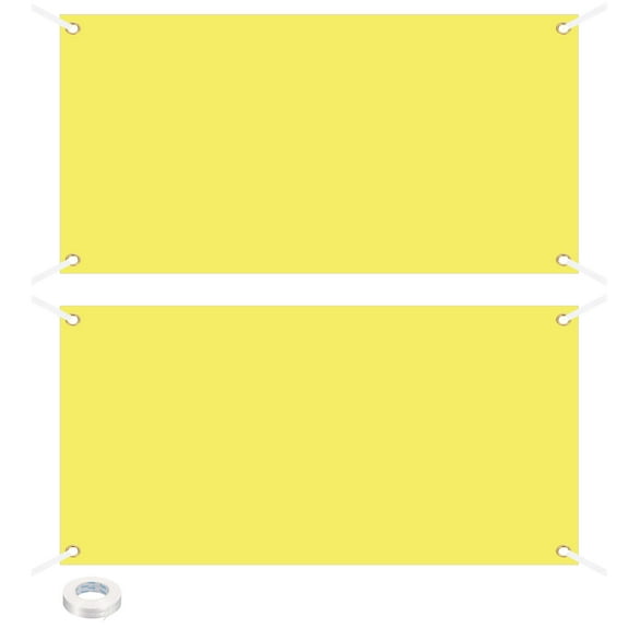 Uxcell Vinyl Blank Banners Signs to Decorate 2'x4' Sublimation Yellow Banner, 2 Pcs