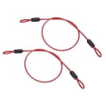 thumbnail image 1 of Uxcell Vinyl Coated Stainless Steel Cable with Loops, Flexible Wire Rope Security Chain Lanyard Lock for Outdoor Lighting Red 1/8" 1.6ft, 1 of 7