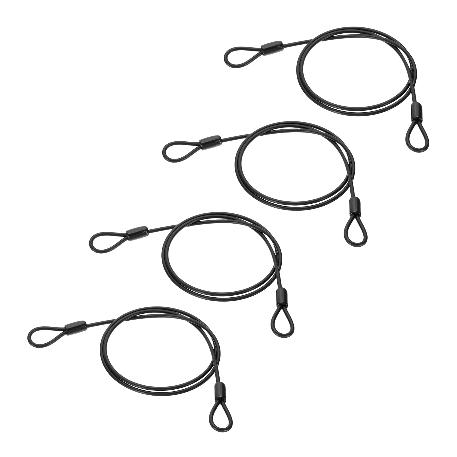 Uxcell Vinyl Coated Stainless Steel Cable with Loops Flexible Wire Rope ...