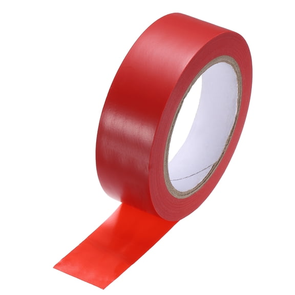 Uxcell Vinyl Floor Tape 1.2" x 108 ft Non-Abrasive Floor Marking Tape Outdoor Playing Field Marking Equipment for Warehouse Gyms Athletics Restaurants, Red