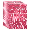 thumbnail image 1 of Uxcell Vinyl Letters Numbers Stickers Kit, Self Adhesive Decals for Mailbox, Sign Fuchsia 612 Pieces 6 Sheets, 1 of 6