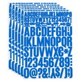 thumbnail image 1 of Uxcell Vinyl Letters Numbers Stickers Kit, Self Adhesive Decals for Mailbox, Sign Light Blue 612 Pieces 6 Sheets, 1 of 6