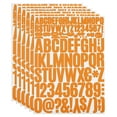 thumbnail image 1 of Uxcell Vinyl Letters Numbers Stickers Kit, Self Adhesive Decals for Mailbox, Sign Orange 612 Pieces 6 Sheets, 1 of 6