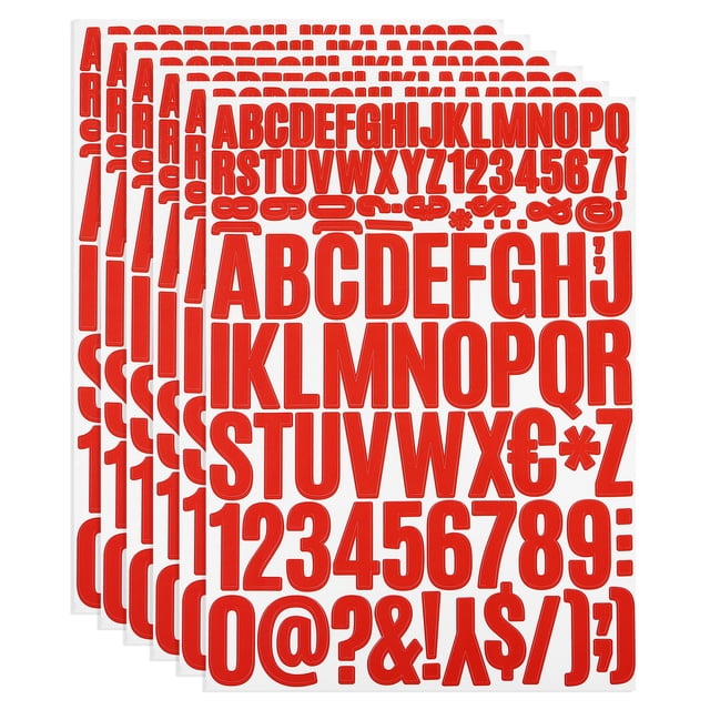 Uxcell Vinyl Letters Numbers Stickers Kit, Self Adhesive Decals for ...