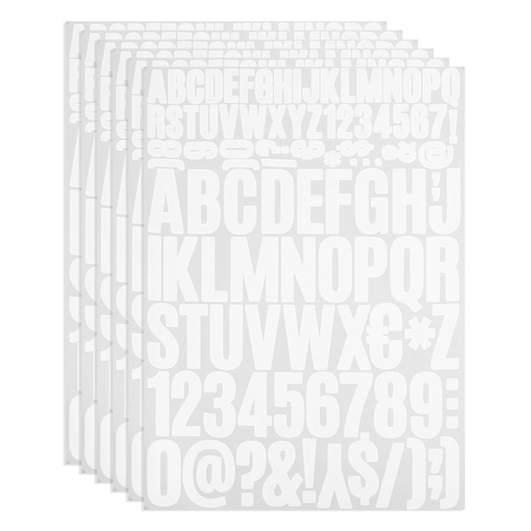 DIY Letter Sticker Kit | White Adhesive Letters & Numbers | Customizable Name & Word Decals