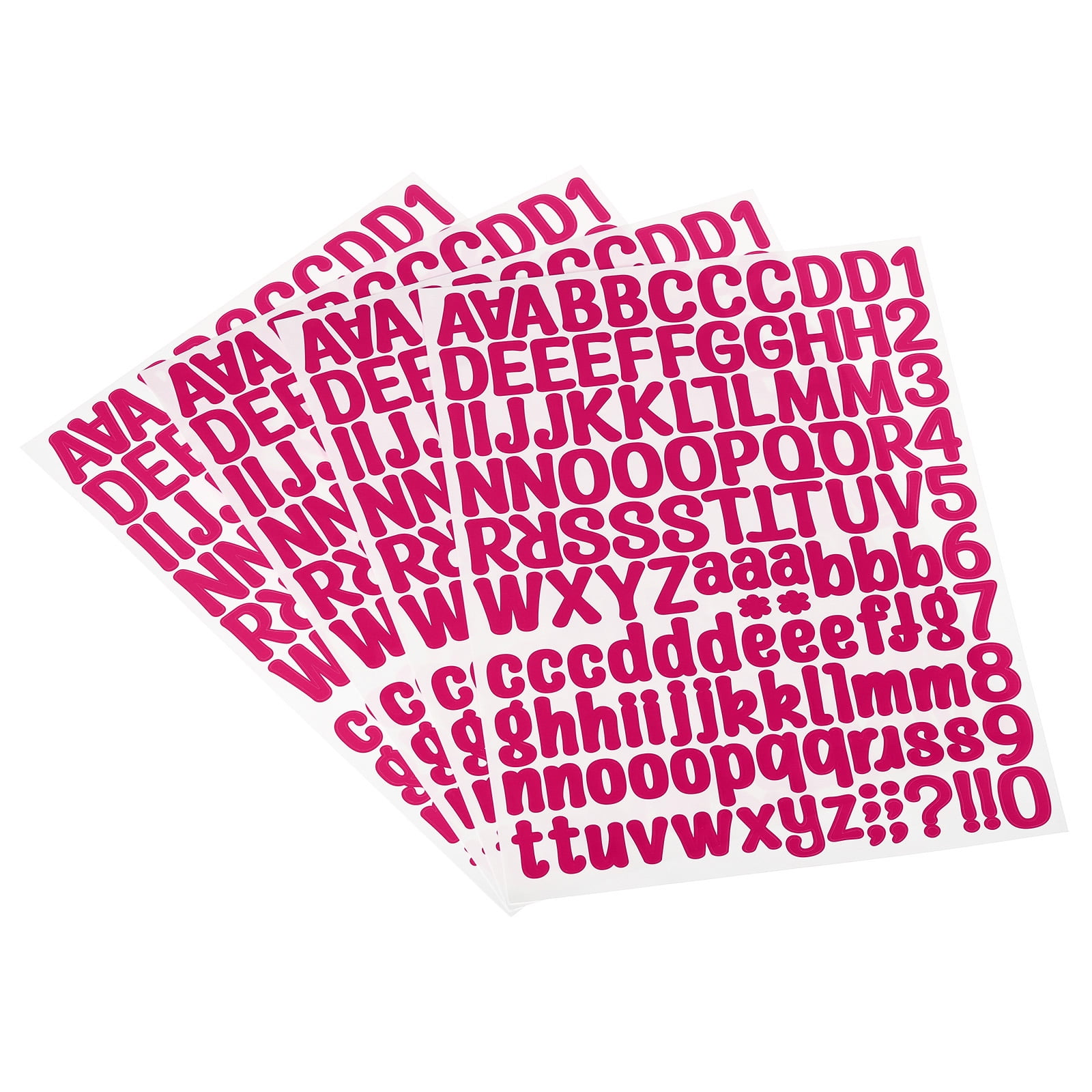 Uxcell Vinyl Self Adhesive Letter Number Sticker Decal Kit, Rose Red