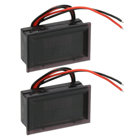 Uxcell Voltage Battery Monitor, 2Pcs Waterproof 12V 24V 36V 48V 60V Battery Meter Battery Voltage Tester