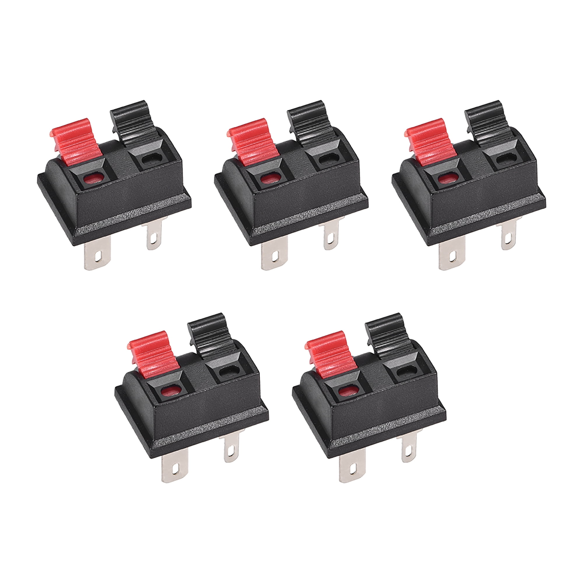 Uxcell WP2-203 2 Way Spring Speaker Terminal Clip Push Release