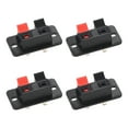 thumbnail image 1 of Uxcell WP2-204 2 Way Spring Speaker Terminal Clip Push Release Connector Strip Block Plastic Black 4Pcs, 1 of 2