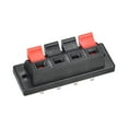thumbnail image 1 of Uxcell WP4-10 Spring Speaker Terminal Clip Push Release Connector Strip Block Plastic Black 1pcs, 1 of 2