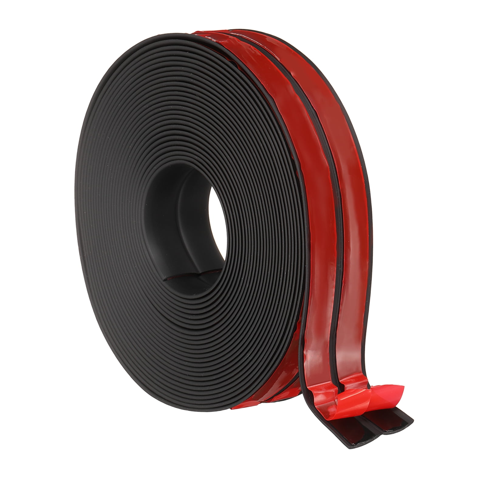 Uxcell Protector 1.6"x29.5 ft Self Adhesive Guard Black for Wall Table Floor