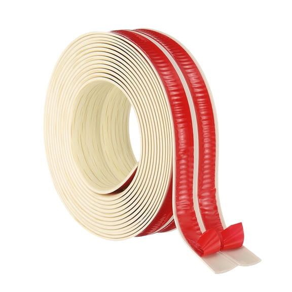 Uxcell Wall Corner Protector 1.6" x 9.8 ft, Self Adhesive Wall Guard Beige Wood Grain