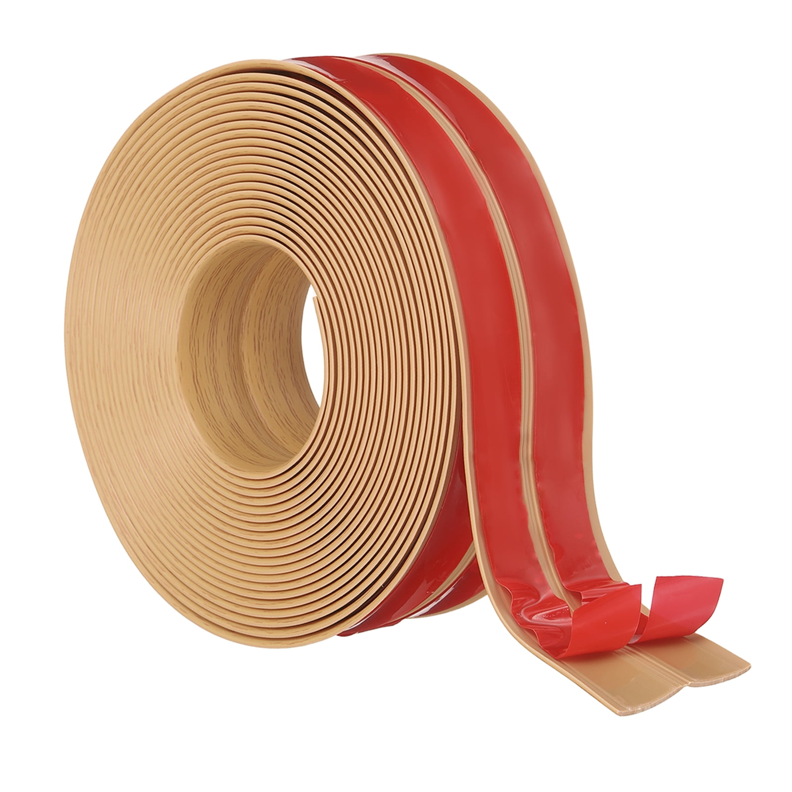 Uxcell Protector 2.4"x19.7 ft Self Adhesive Guard Yellow Oak Grain for Wall Table Floor