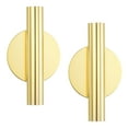 thumbnail image 1 of Uxcell Wall Flower Vase Tube Metal Floral Tubes Wall-Mounted Flower Tube Gold Tone 2 Pack, 1 of 5