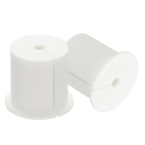 Uxcell Wall Grommets for Cables, Cables Routing Kit Silicone Hole Grommet Feed Through Bushing White 1-3/8"x 0.26"