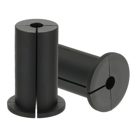 Uxcell Wall Grommets for Cables, Cables Routing Kit Silicone Hole Grommet Feed Through Bushing Black 1" x 0.31"