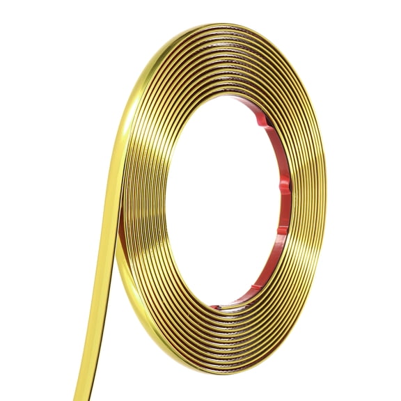 Uxcell Wall Molding Trim, 0.39 Inch x 26 ft Self Adhesive Molding, Foam Trim Molding for Wall Window Frame Ceiling DIY Decoration, Gold