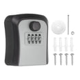 thumbnail image 1 of Uxcell Wall Mount Key Lock Box (3.7"x3.2"x1.6" , Gray) - 4 Digit Combination Lockbox for Keys Safe Security Storage Resettable Code Lockbox for Outdoor Home Office Garage, 1 of 7