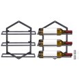 thumbnail image 1 of Uxcell Wall Mounted Wine Rack, 2 Set Metal Wine Bottle Holder, Wine Bottles Display Wall Storage Shelf, Black, 1 of 6