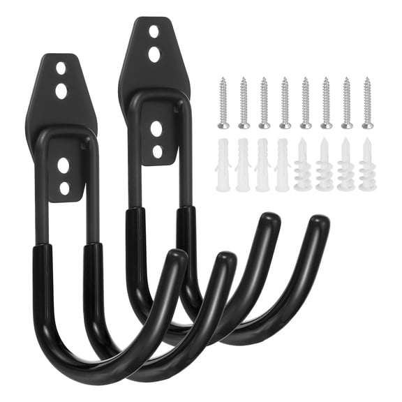 Uxcell Wall Mounting High Velocity Floor Fan Bracket, (2.7" x 1.6", Black) - Multifunctional Wall Mount Floor Fan Hook Hanger Kit for Household Warehouse Garage