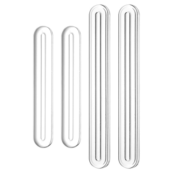 Uxcell Wall Protector from Furniture, Clear Furniture Bumper Silicone Rubber Wall Bumper Guards Adhesive Wall Protector Bumper, 5.51''L x 0.7''W x 0.2''T/3.94''L x 0.63''W x 0.2''T, 4 Pcs