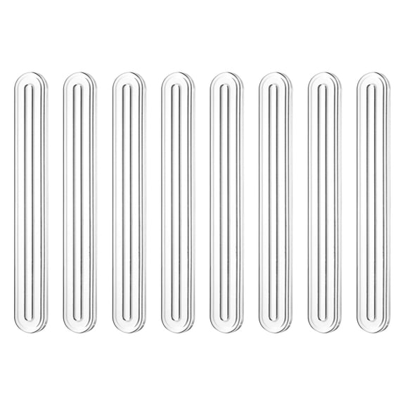 Uxcell Wall Protector from Furniture, Clear Furniture Bumpers Silicone Rubber Wall Bumper Guards Cabinet Door Bumper Adhesive Wall Protector Bumpers, 5.51''L x 0.7''W x 0.2''T, 8 Pcs