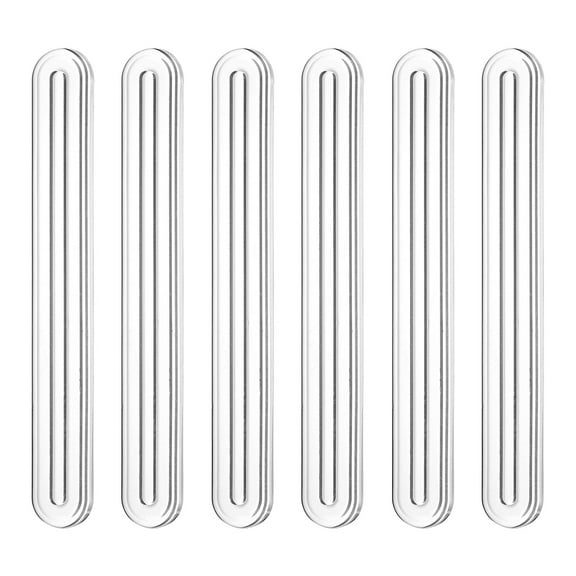 Uxcell Wall Protector from Furniture, Clear Furniture Bumpers Silicone Rubber Wall Bumper Guards Cabinet Door Bumper Adhesive Wall Protector Bumpers, 5.51''L x 0.7''W x 0.2''T, 6 Pcs