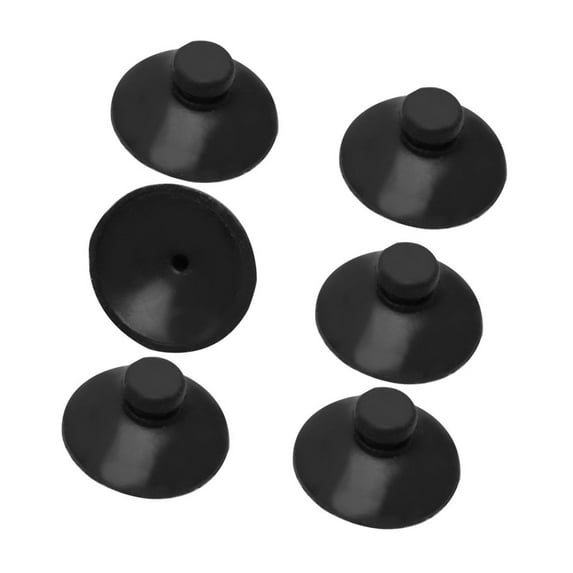 Uxcell Wall Rubber Round Shaped Attachable Suction Cup Black 20mm Dia 6PCS